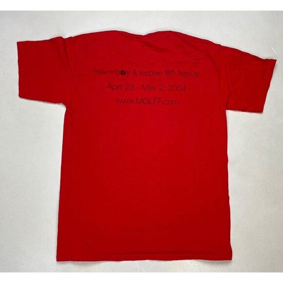 VINTAGE Miami Gay & Lesbian Film Festival 2004 Graphic T-shirt Men Medium Red - Picture 3 of 6